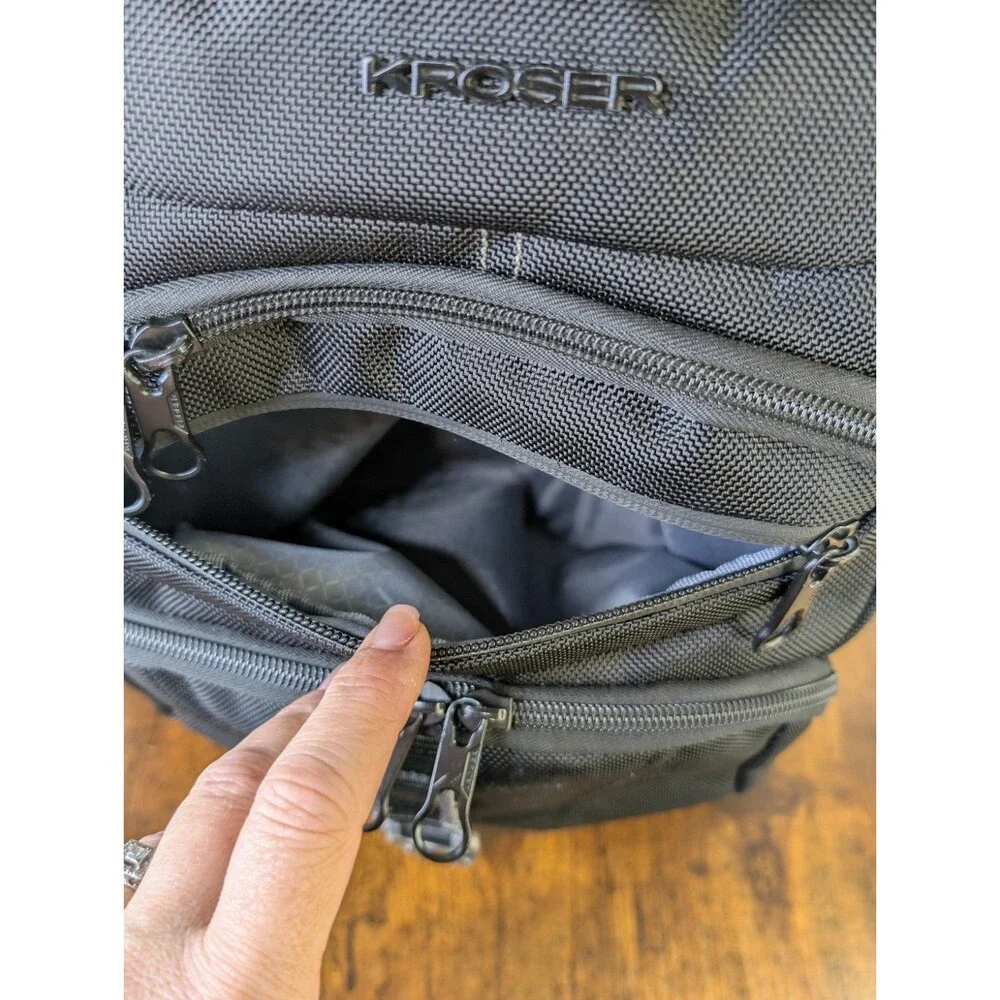 KROSER 17.3 Travel Laptop Backpack XL Heavy Duty USB Charging Port RFID Black